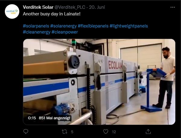 Verditek PLC: Marktlösung für den Klimawandel 1277568