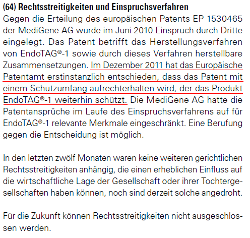 Medigene - Sachliche und fachliche Beiträge 495075