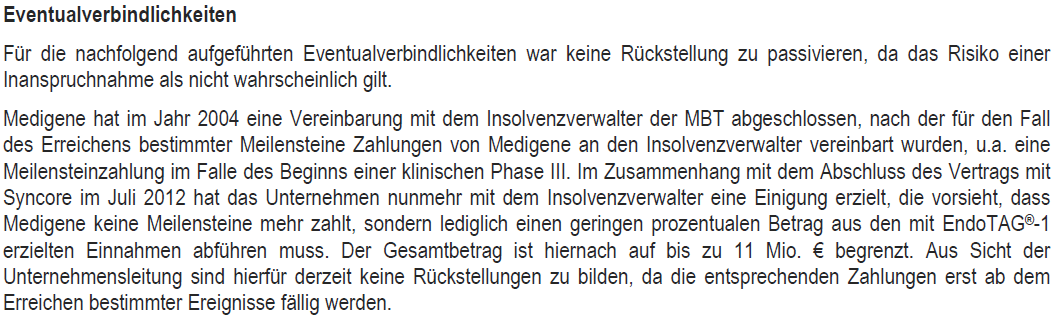 Medigene - Sachliche und fachliche Beiträge 527355