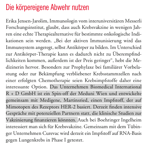 Medigene - Sachliche und fachliche Beiträge 872061