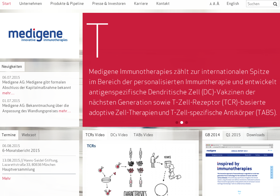 Medigene - Sachliche und fachliche Beiträge 841604