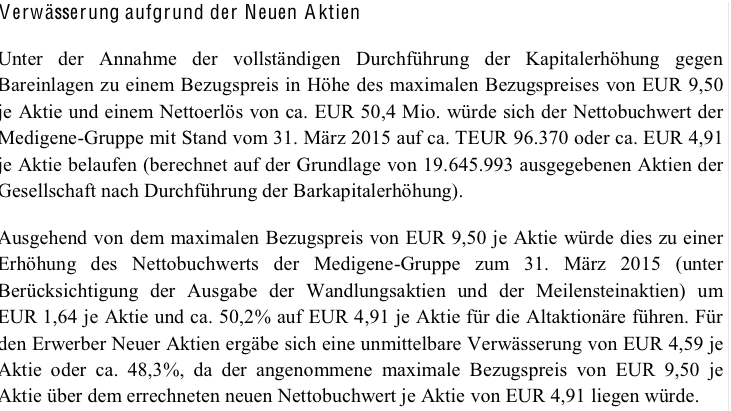 Medigene - Sachliche und fachliche Beiträge 835906