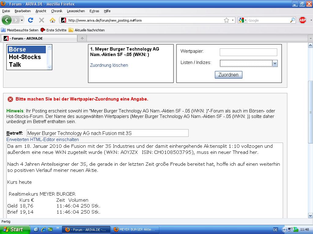 Meyer Burger Technology AG nach Fusion mit 3S 292822