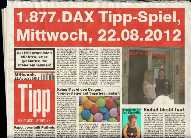 1.877.DAX Tipp-Spiel, Mittwoch, 22.08.2012 531019