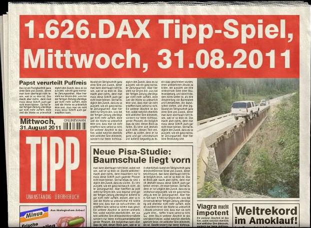 1.625.DAX Tipp-Spiel, Dienstag, 30.08.2011 434382