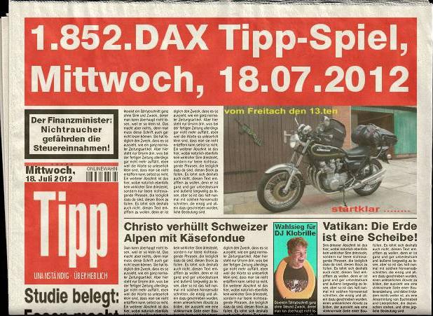 1.852.DAX Tipp-Spiel, Mittwoch, 18.07.2012 523187