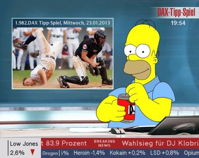 1.981.DAX Tipp-Spiel, Dienstag, 22.01.2013 571242