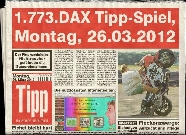 1.773.DAX Tipp-Spiel, Montag, 26.03.2012 494469