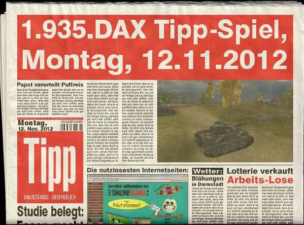 1.935.DAX Tipp-Spiel, Montag, 12.11.2012 551212