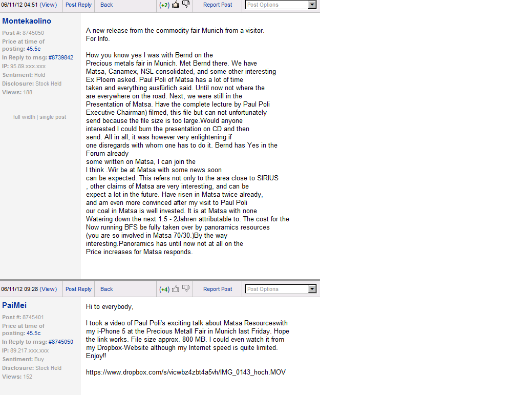 Matsa Resources - Goldproduktion startet I / 2010 550709