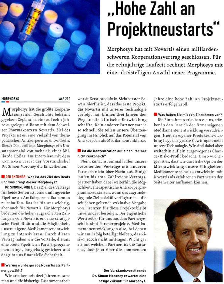 Morphosys: Substanz beginnt sich durchzusetzen 136204