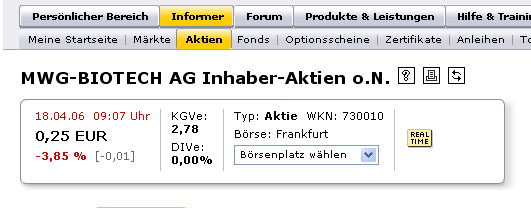Wohin läuft der MWG Kurs? o. T. 37640