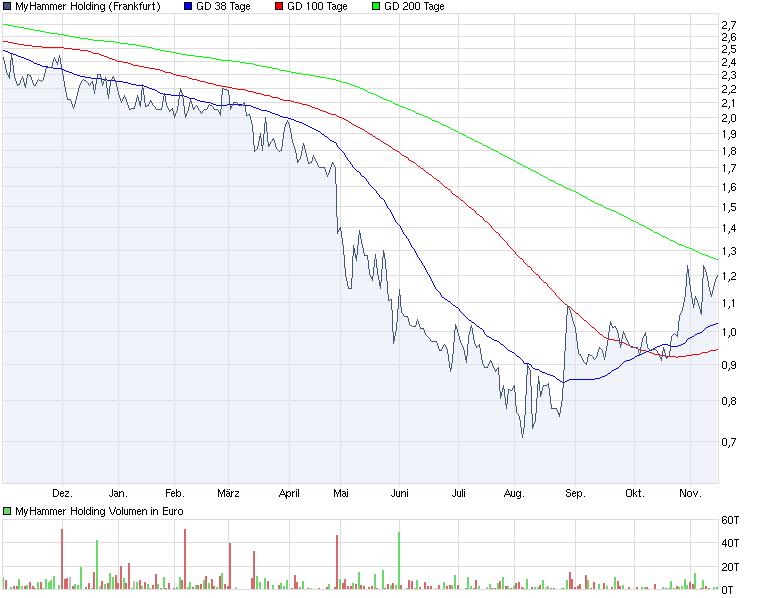Umsatzentwicklung bei My-Hammer (Abacho) 457706