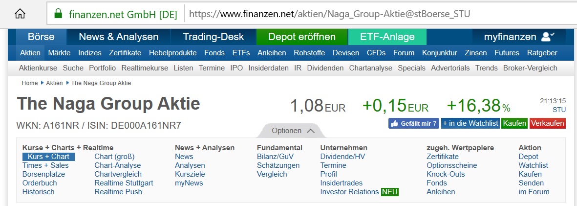 IPO:The Naga Group AG 1114601