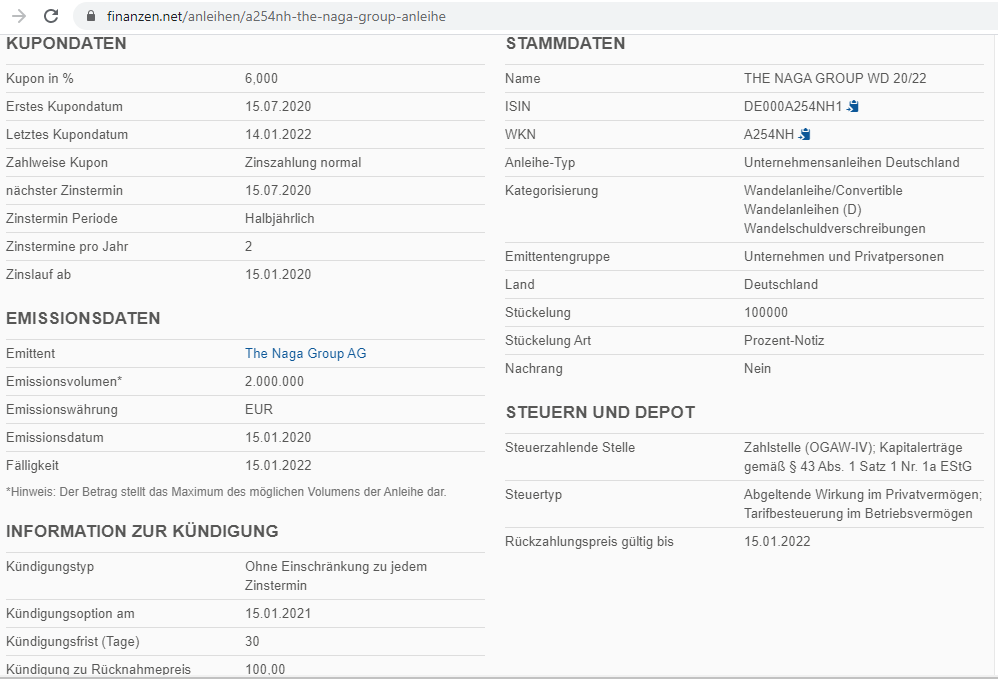 IPO:The Naga Group AG 1174514