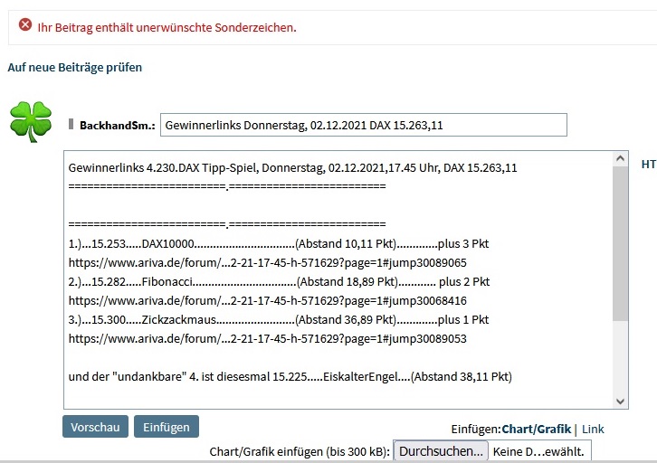 4.232.DAX Tipp-Spiel, Montag, 06.12.2021,17.45 H 1287005