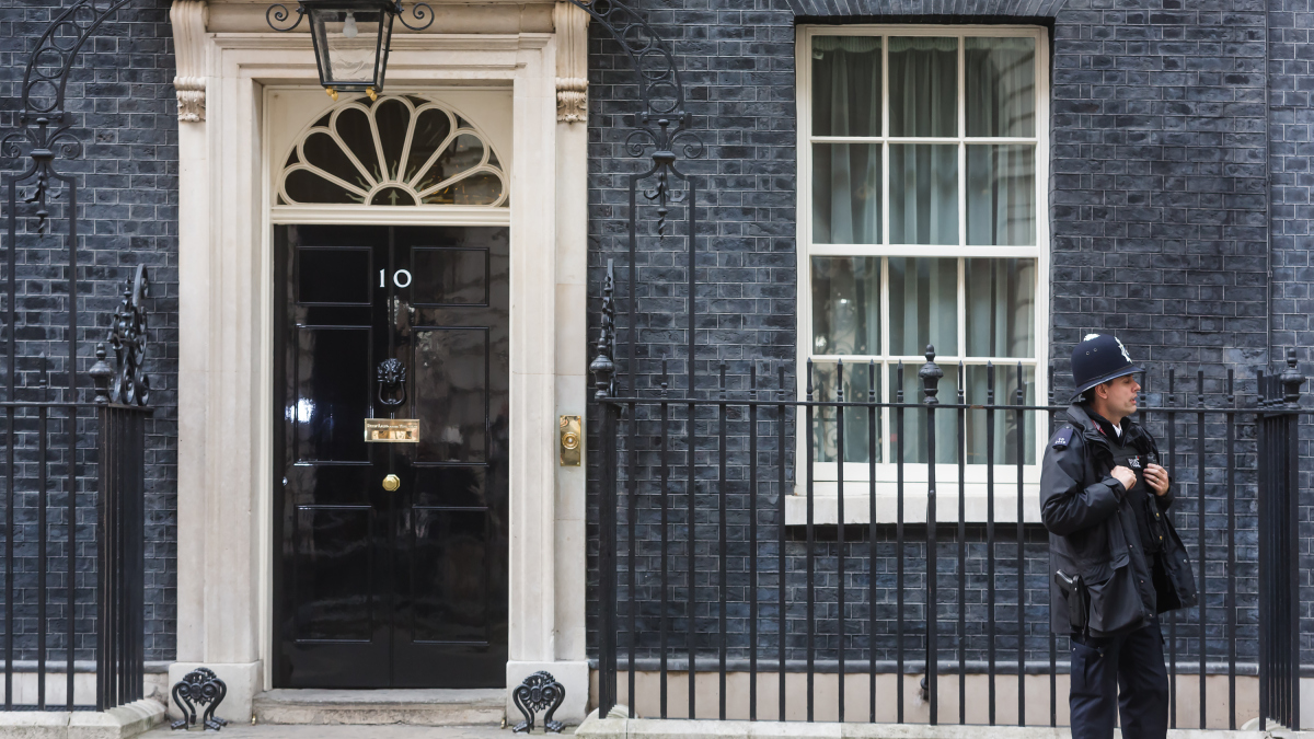 10 Downing Street, die Residenz des britischen Premierministers in London.
