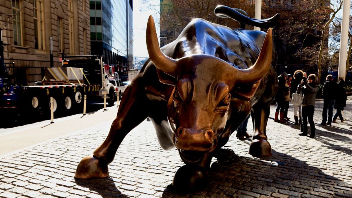 Der Wall Street-Bulle in New York.