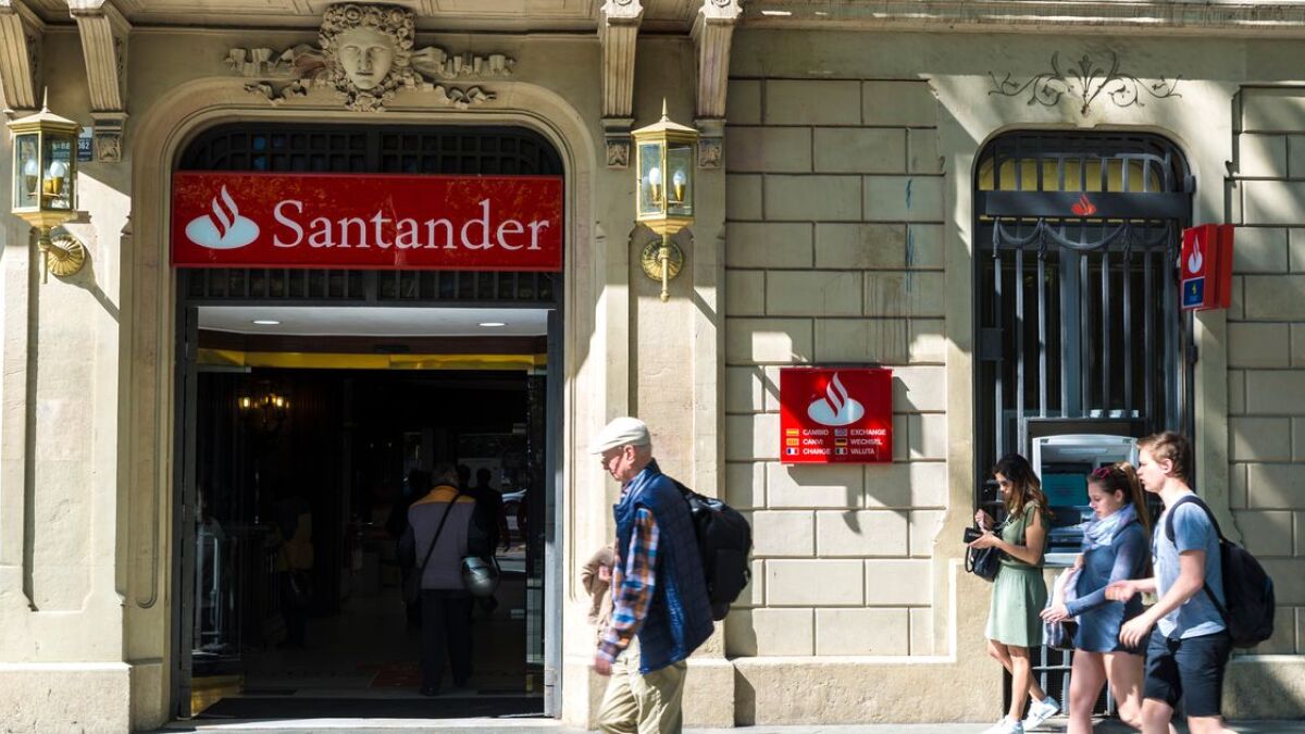 Eine Santander-Filiale in Barcelona.