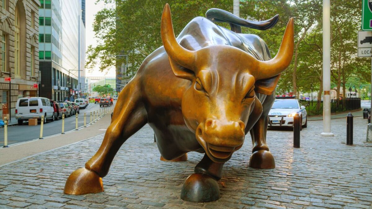 Die Charging Bull-Statue in New York.