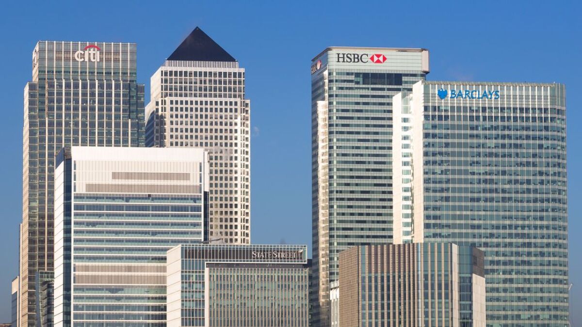 Bankzentralen im Londoner Finanzdistrikt.