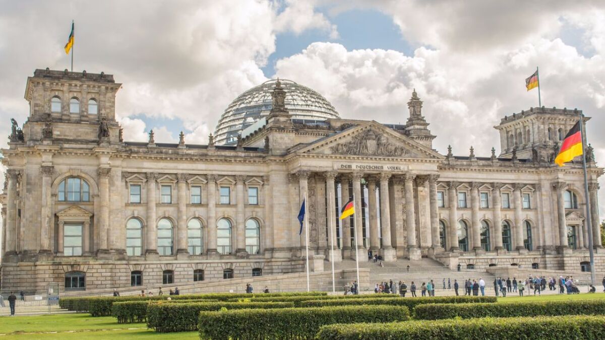 Reichstagsgebäude in Berlin.