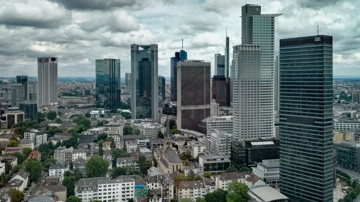 Wolkenkratzer in Frankfurt am Main.