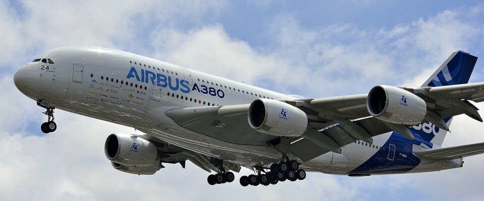 Ein Airbus A380 im Anflug. (Symbolbild)