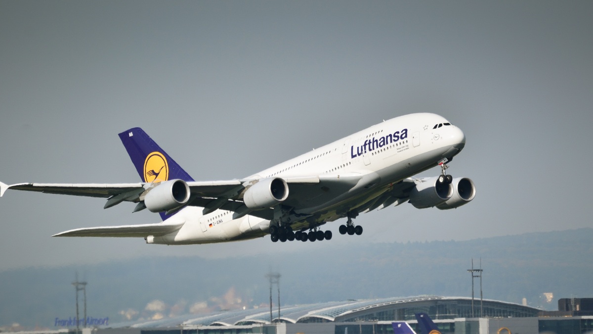 Ein Airbus der Lufthansa.