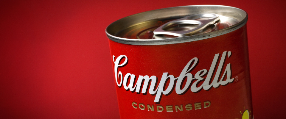 Eine Dose von Campbell's Soup Company. 