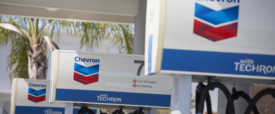 Eine Chevron-Tankstelle in Kalifornien.