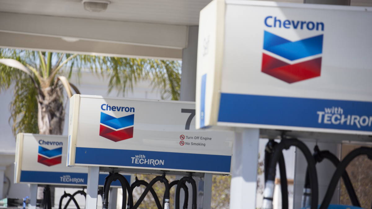 Eine Chevron-Tankstelle in Kalifornien.