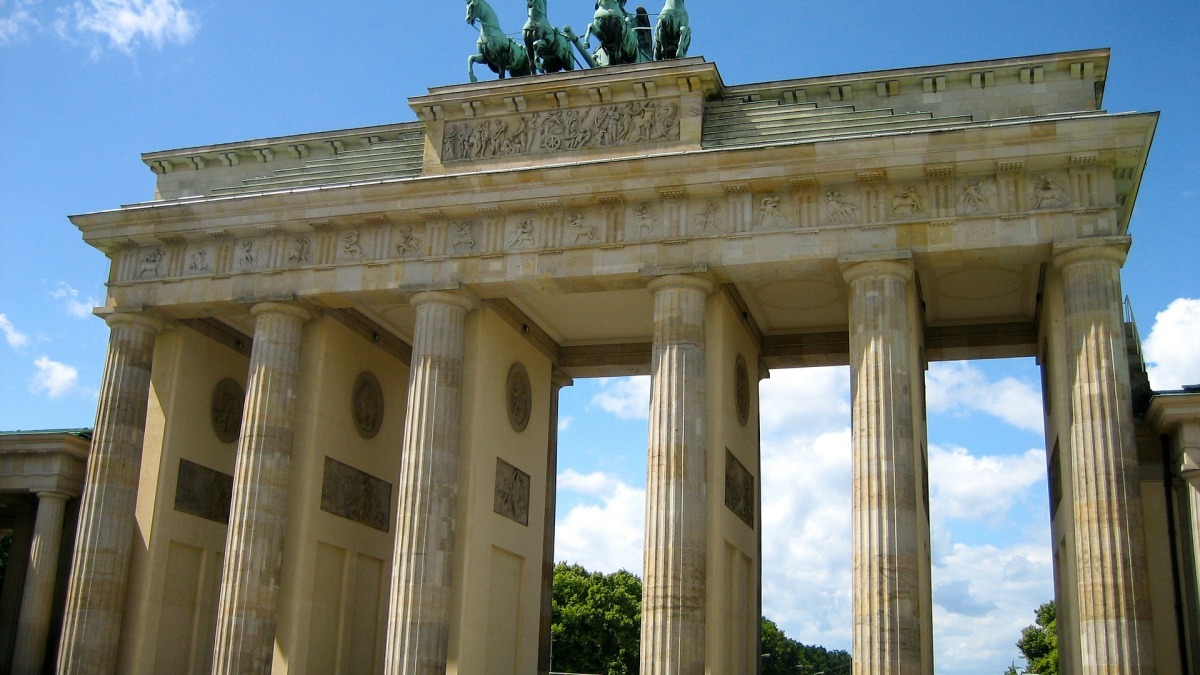 Das Brandenburger Tor in der deutschen Hauptstadt Berlin.