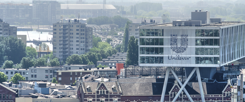 Das Büro von Unilever in Rotterdam, Niederlande.