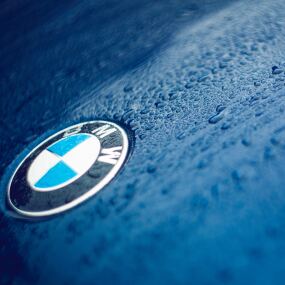 Das Emblem von BMW.