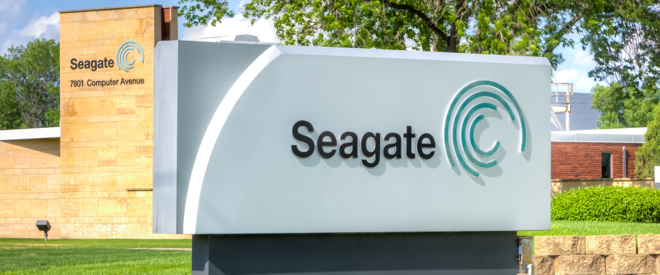 Das Firmenschild von Seagate.
