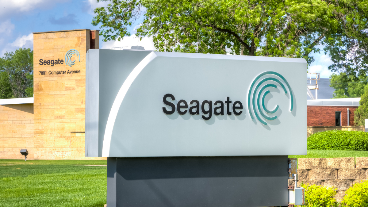 Das Firmenschild von Seagate.
