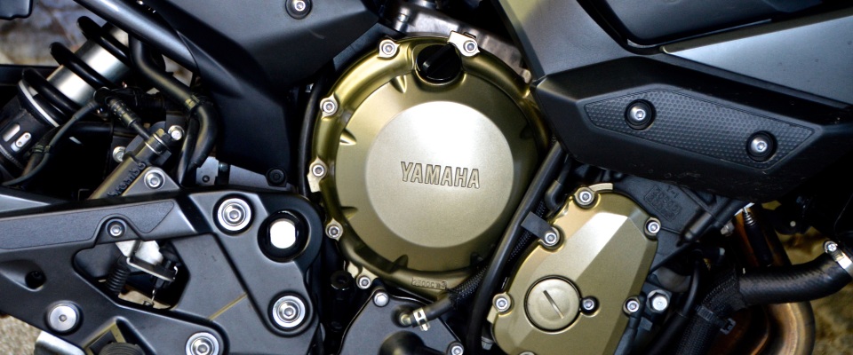 Das Getriebe eines Yamaha-Motorrads.