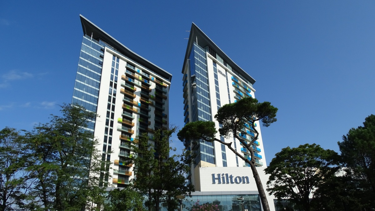 Das Hilton-Hotel in Batumi am Schwarzen Meer.