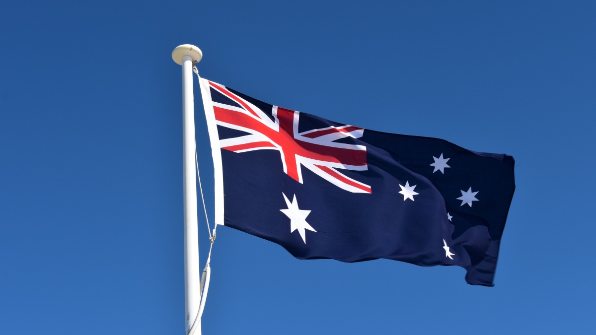 Die australische Flagge.