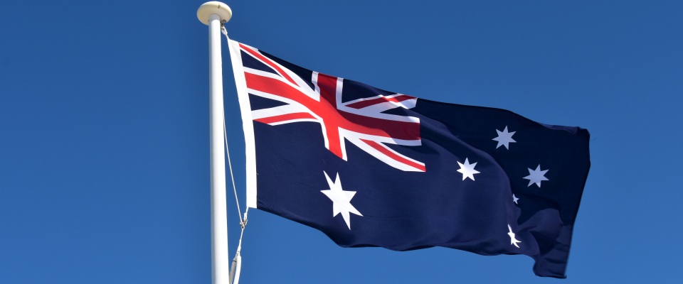 Die australische Flagge.