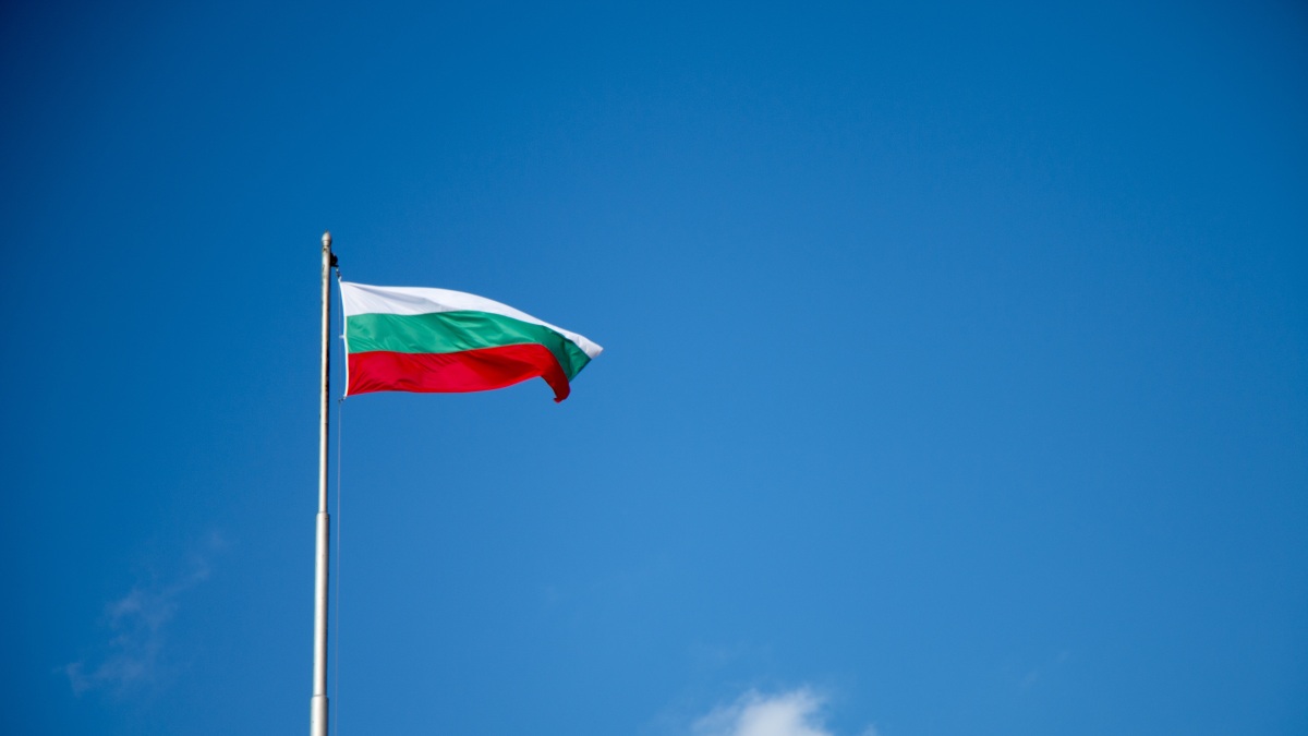 Die bulgarische Flagge.