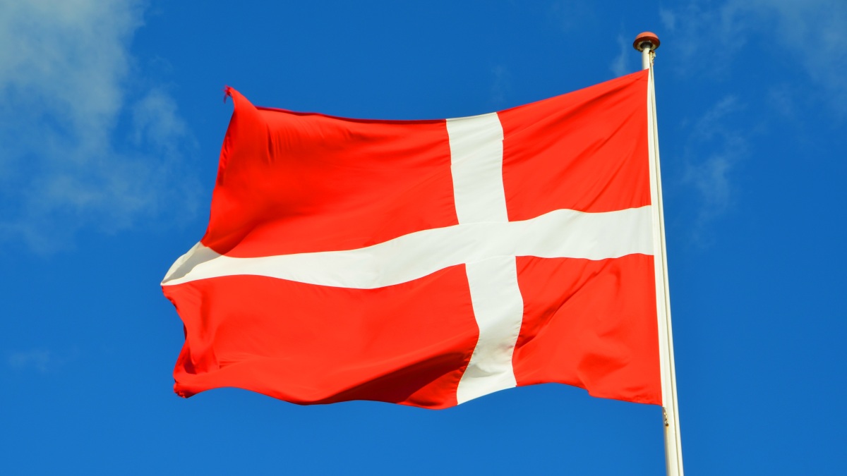 Die dänische Flagge.