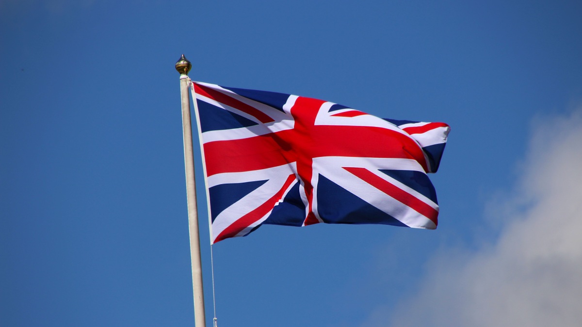Die englische Flagge.