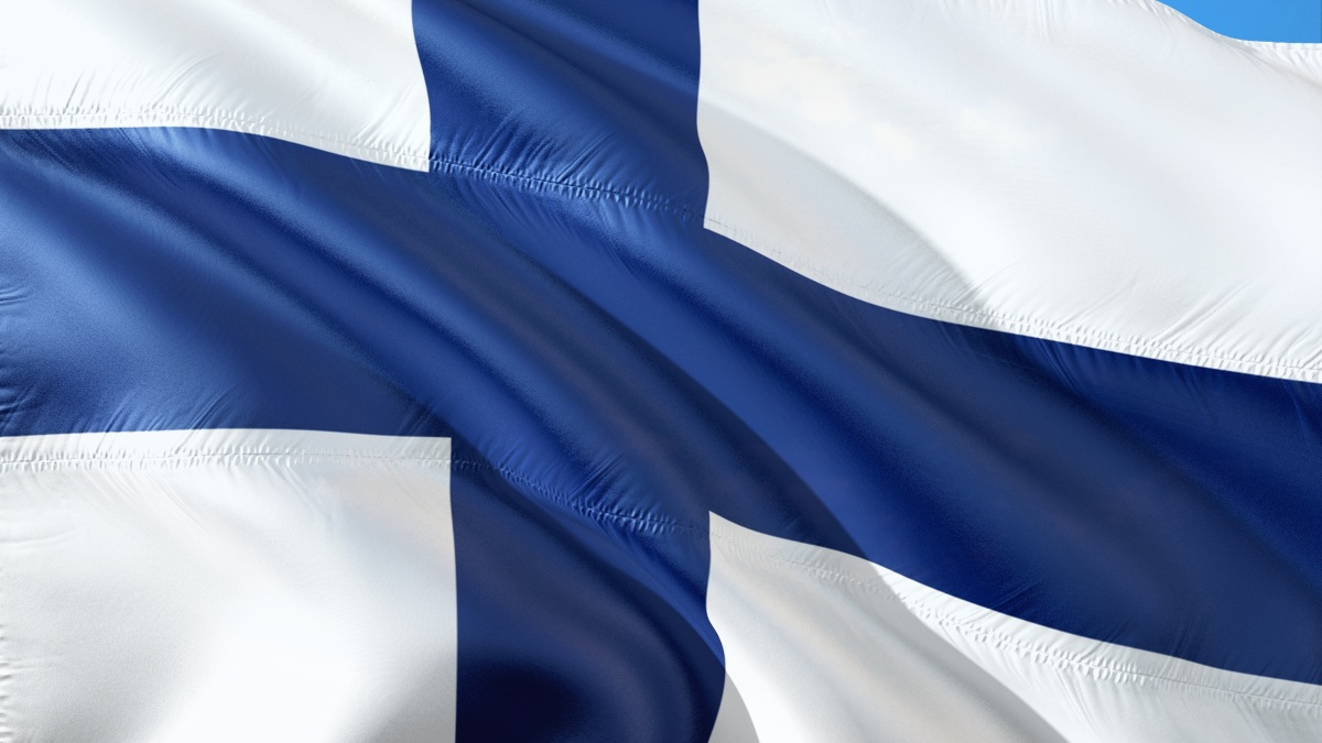 Die finnische Flagge.