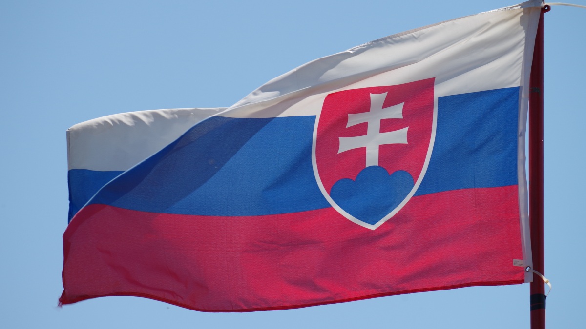 Die Flagge der Slowakei.