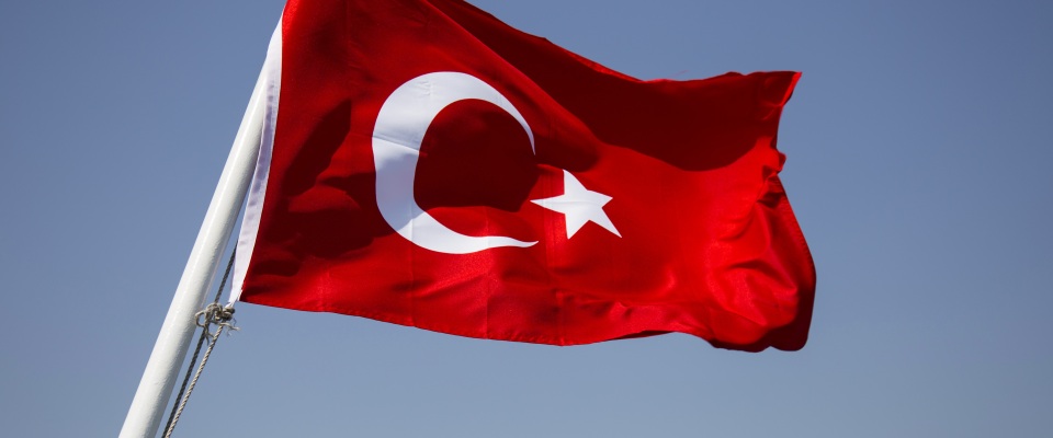 Die Flagge der Türkei.