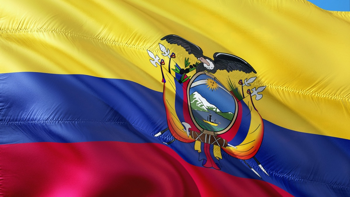 Die Flagge Ecuadors.