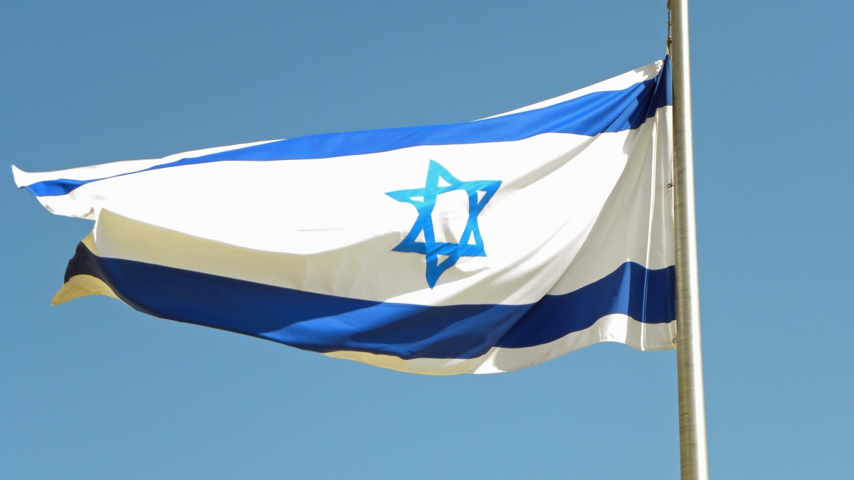 Die Flagge Israels.