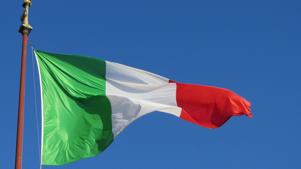 Die Flagge Italiens.